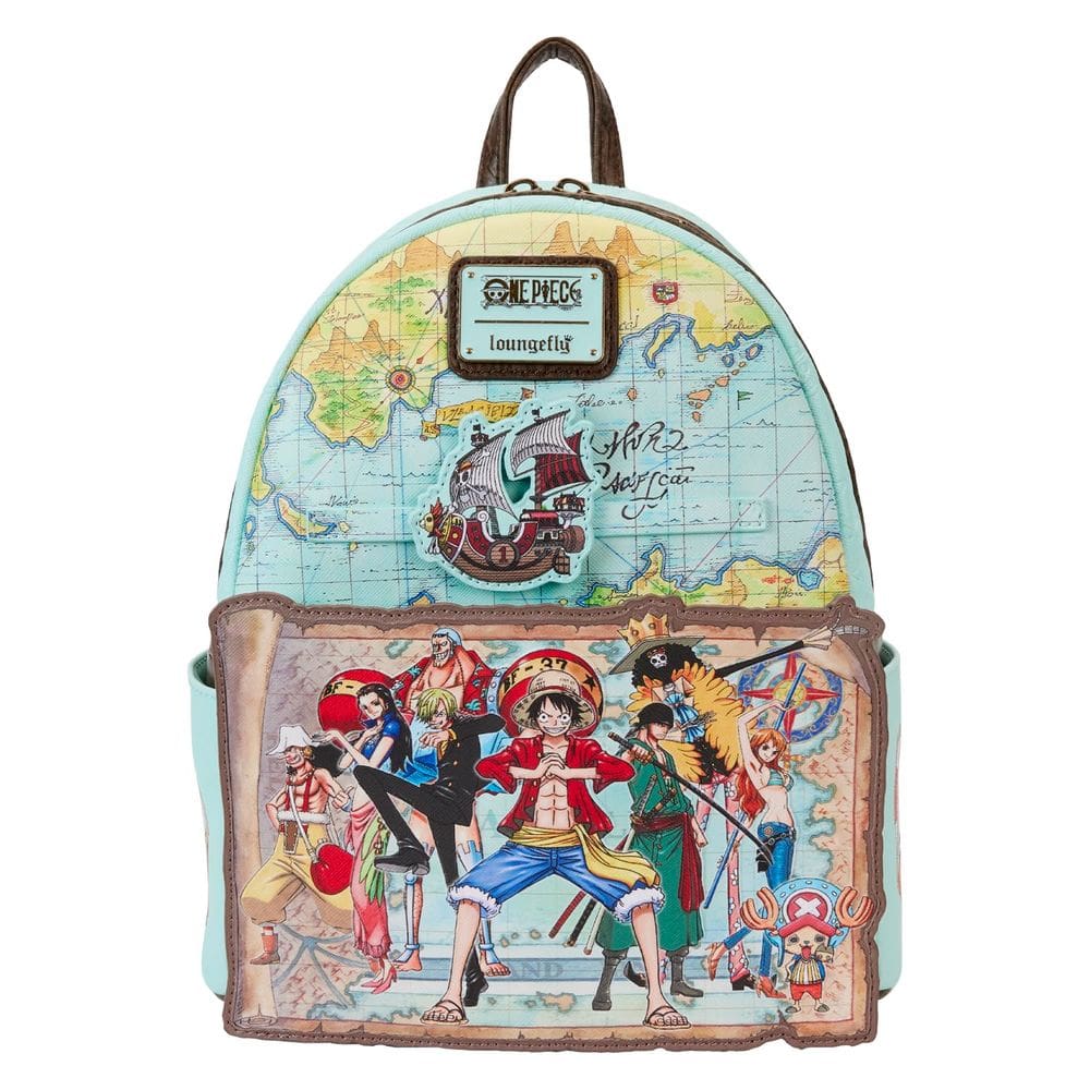 Mini mochila Loungefly One Piece, 25º aniversário, chapéu de palha Pirates
