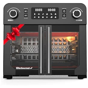 Forno Elétrico de Bancada 23 Litros Programável com Controle de Temperatura 110V 1700W Elite Gourmet EAF9010B, Preto
