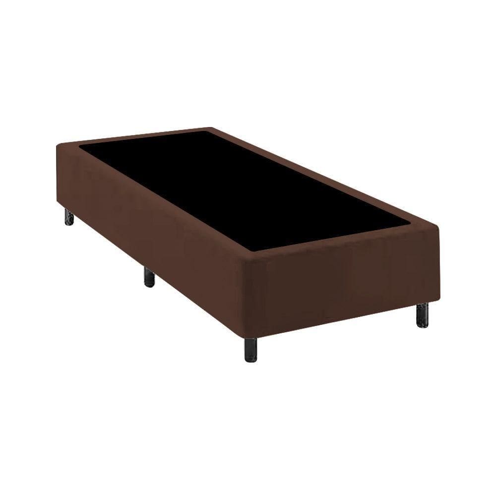 Base Cama Box Solteiro Comum Marrom