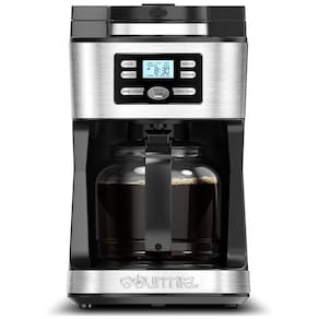 Cafeteira Elétrica Programável com Jarra de Vidro e Moedor Integrado, 110V 1000W Gourmia GCM3180 Prata