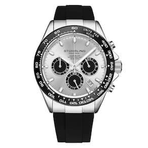 Relgio Aquamaster 4042 Crongrafo de 42mm em Prata Stuhrling