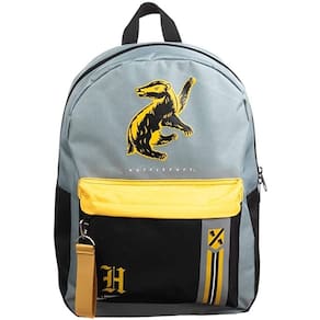 Mochila Bioworld Harry Potter Hufflepuff Hogwarts House Cinza