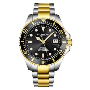 Relgio Japons Automtico Depthmaster 4048 42mm, Mostrador Preto Bicolor, Stuhrling