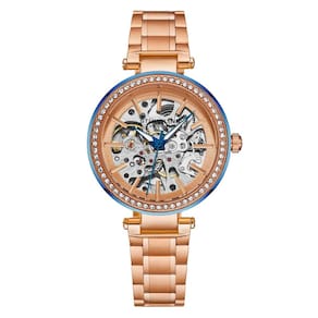 Relgio Automtico Radiant Elegance 4039 36mm, Moldura e Pulseira em Ouro Rosa, da Stuhrling