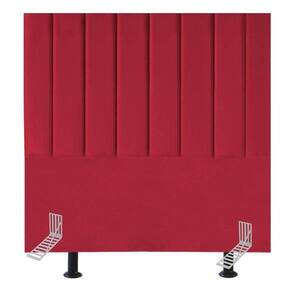 Cabeceira Estofada Cama Casal Box 140 Cm Luísa Suede E Frame Cor:vermelho