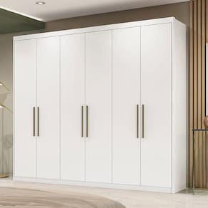 Guarda Roupa Casal Ambiente Sumatra Branco Brilho - Demóbile