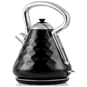Chaleira Elétrica 1,7L em Aço inoxidável com Desligamento Automático e Proteção Contra Fervura a Seco, 1500W, OVENTE, Preta