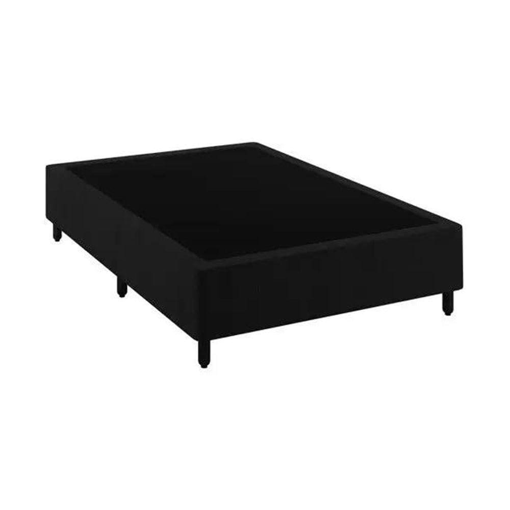 Base Cama Box Premium Casal Comum Preto