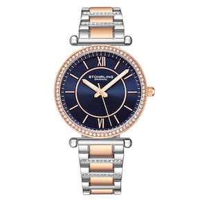 Relgio Stuhrling C905 36mm Clssico em Azul, Prata e Rosa