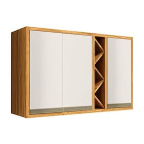Armário de Cozinha Modulado Tempranillo c/ 3 Portas 120cm Amendoa/Off White - Ronipa