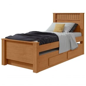 Cama Solteiro Bibox 2 Gavetas Athenas - Lopas Amendoa Clean.