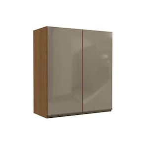 Armário de Cozinha Modulado Maxxi G765 2 Portas c/ Vidro Reflecta 80cm Canela - Kappesberg