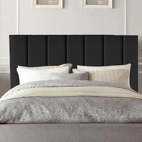 Cabeceira Estofada Cama Casal Box 140 Cm Maya Corino E Frame Cor:preto