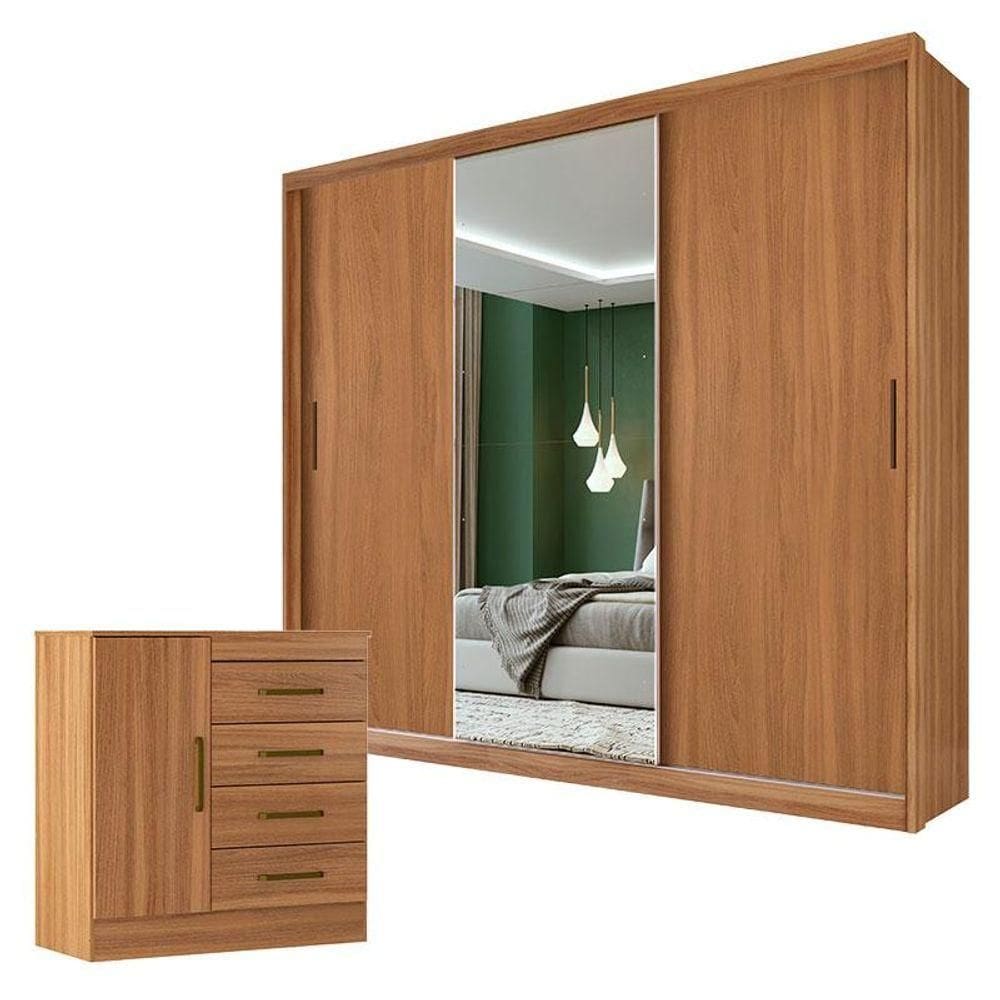 Cômoda Montevideu E Guarda Roupa Dalila 32215 Amendola Off White  - Demóbile