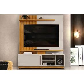 Home P-tv Até 55 Polegadas Athenas C- Prateleira Nichos E Rodapé 150x179cm Cedro-bali Dj Móveis