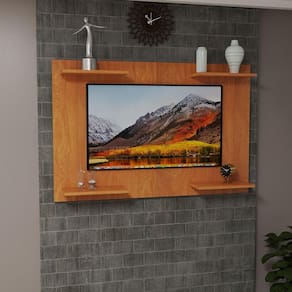 Painel TV Até 50 Pol Home Amanda MDF Cor Cerejeira Moderno