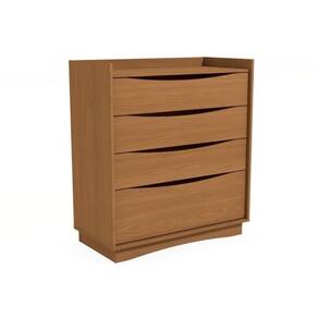 Cômoda de Quarto M260 c/ 4 Gavetas Canela - Kappesberg