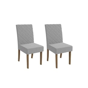 Cadeira Sala De Jantar 2cad133ng Kit 2 Un Nogueira/linho Cinza A056 - Kappesberg