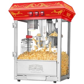 Pipoqueira Elétrica Faz até 10,8 kg de Pipoca com Panela de 226g e Colher Medidora, 110V, Great Northern Popcorn Company, Vermelha