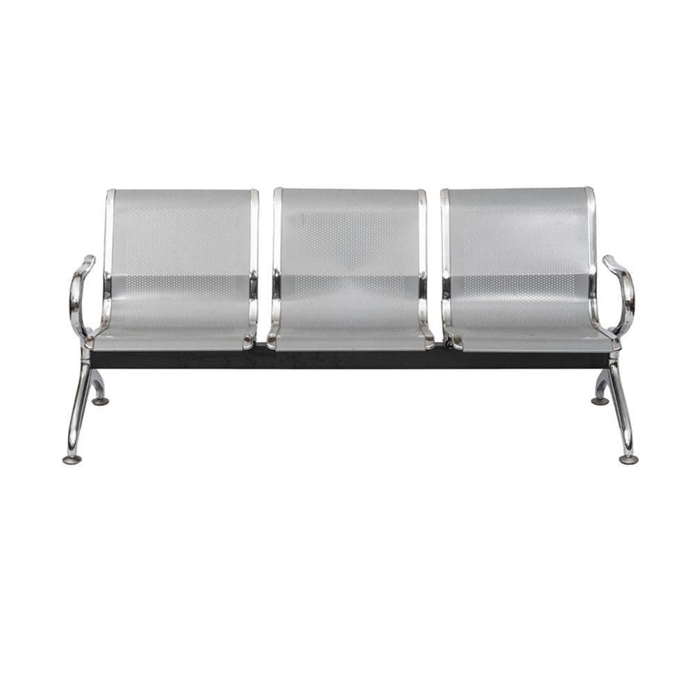 Longarina Montreal 3 Lugares - Cinza