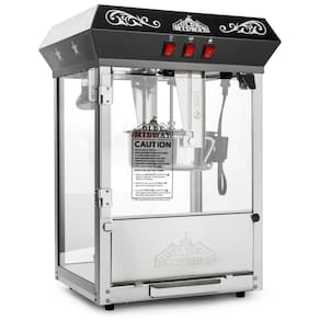 Máquina de Pipoca Retro com Panela de 350g, Metal, 120V 850W, Olde Midway, Preta