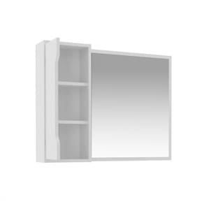 Espelheira Para Banheiro Bn3645 C- 1 Porta 80x60 Tecnomobili Branco
