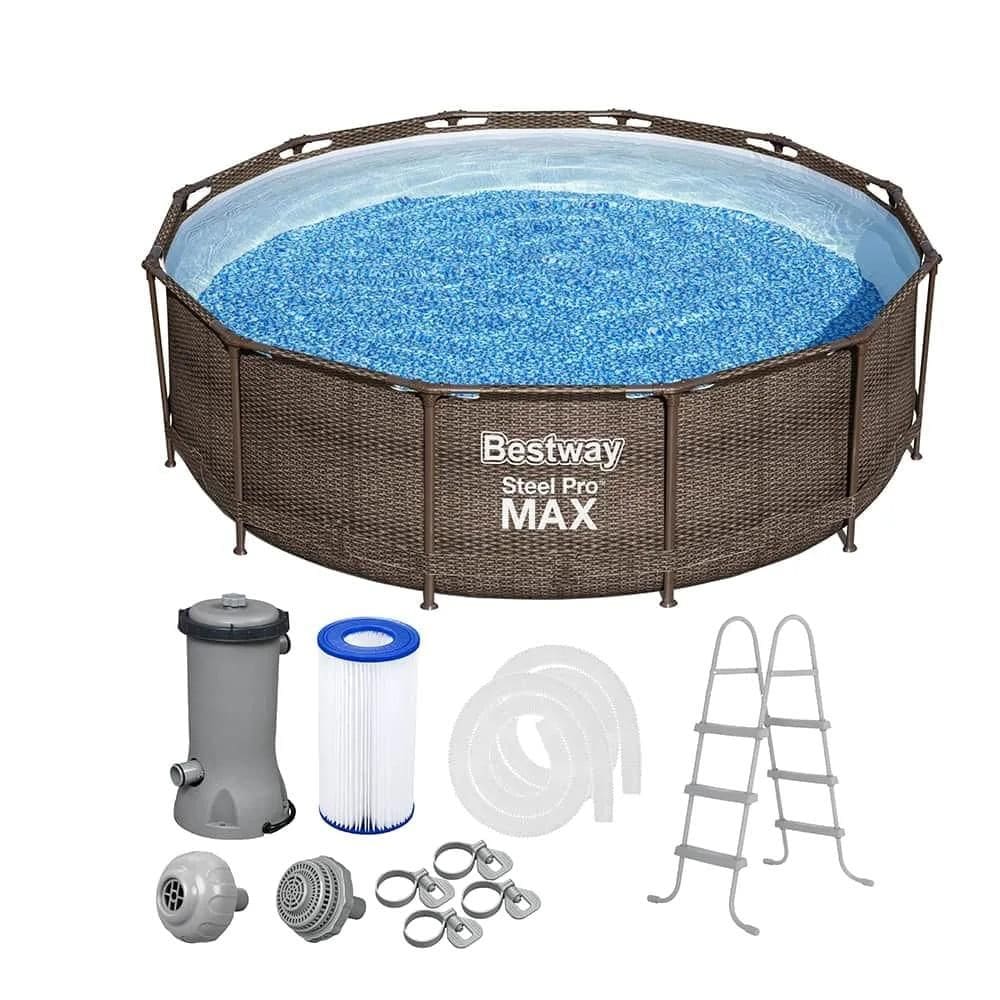 Kit Piscina Deluxe 9.150L + Aspirador de Piscina BESTWAY
