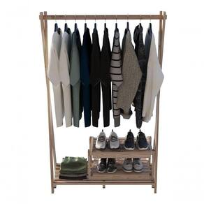 Guarda Roupas Closet Atemporal Madeira Natural Reforçado