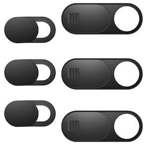 Capa para webcam, notebook Slide ZUCUCUC, pacote com 6 unidades, preta