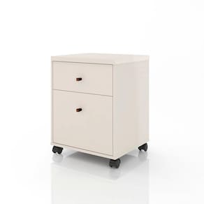 Gaveteiro Arquivo Office Mdp Rodízio Off White/Naturale