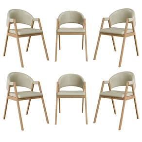 Kit 6 Cadeiras Para Mesa De Jantar Moderna Courino Balaqui Bege
