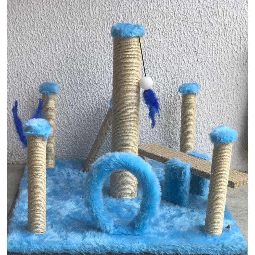Arranhador Parquinho Para Gatos Azul
