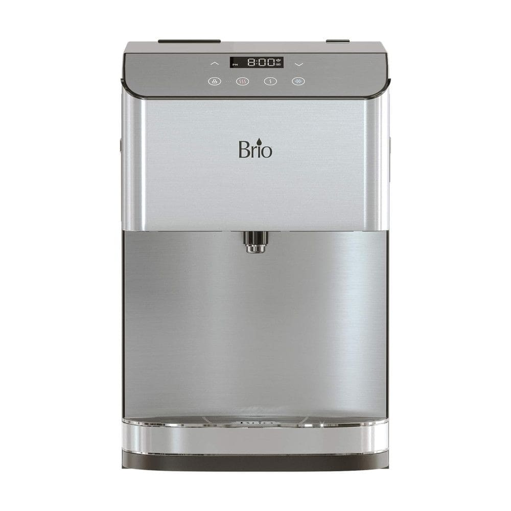 Filtro de Água de Bancada sem Instalação com Autolimpante, Filtro de 3 Estágios e Luz Noturna LED, 110V Brio, Cinza
