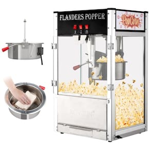 Pipoqueira Elétrica Faz até 18,4 kg de Pipoca com Panela de 340g, Colher de Aço Inoxidável, Colher de Óleo e 3 Copos de Pipoca, ROVSUN, Preta