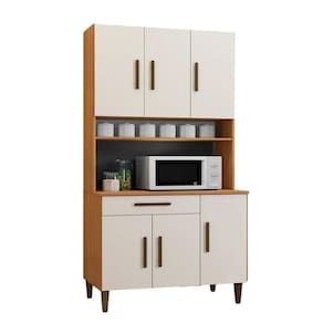 Armário De Cozinha 6 Portas Salvador Kaiki Móveis Nature Off White