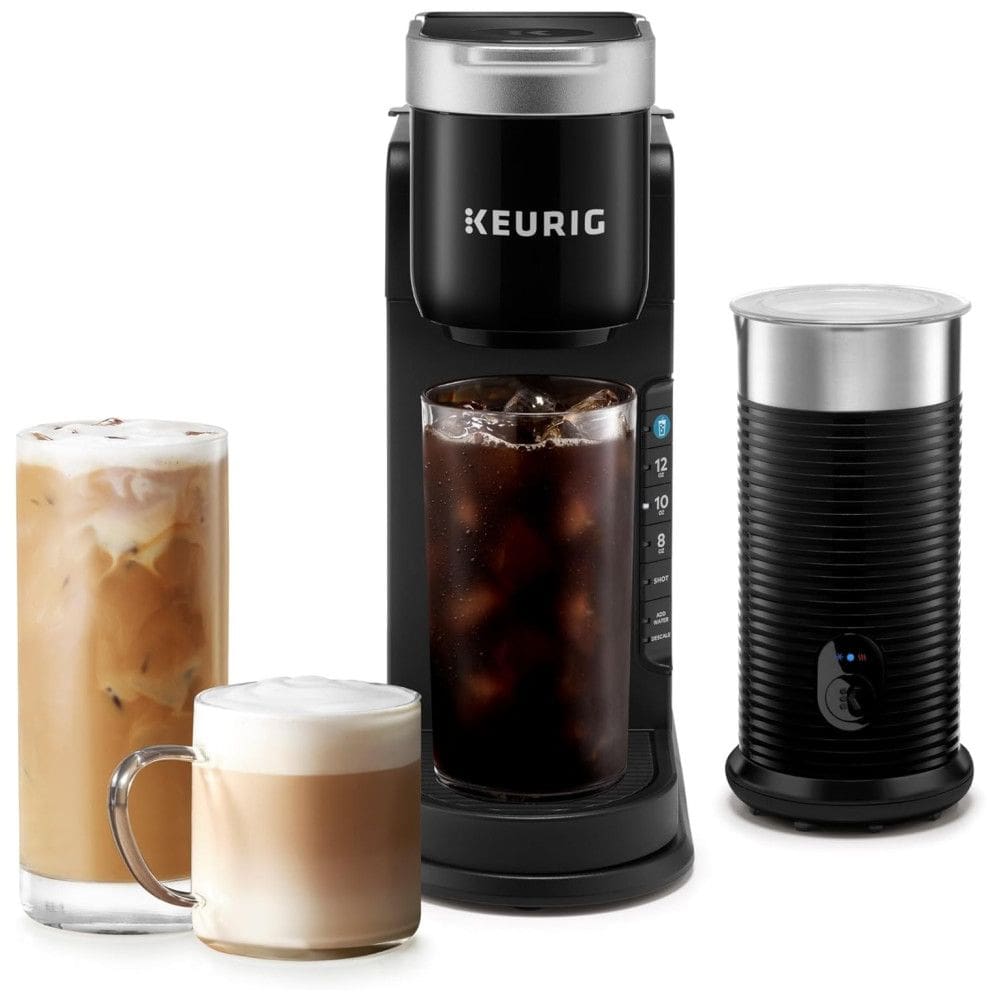 Máquina de Café 1,2L com Lattes Quentes ou Gelados e 3 Tipos de Tamanho 250mL a 350mL, 110V 1000W, Keurig, Preta