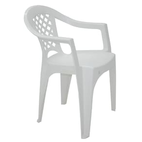 Cadeira Com Braços Em Polipropileno Branco Tramontina Iguape Basic - Tramontina