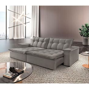 Sofá Estilo Linho 02 Módulos De 90cm B25cm Meu Sofá Online A230 Linho Cinza