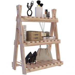 Organizador 3 Nichos Treliça 95cm Aparador De Chão Home Office