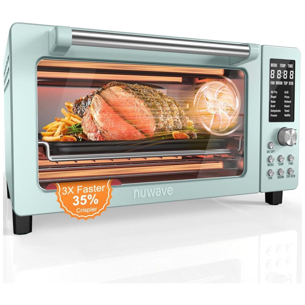 Forno Elétrico 12 em 1 com Capacidade de 19L, Material de Aço Inoxidável e Tela LCD, 110V 1800W, Nuwave, Verde