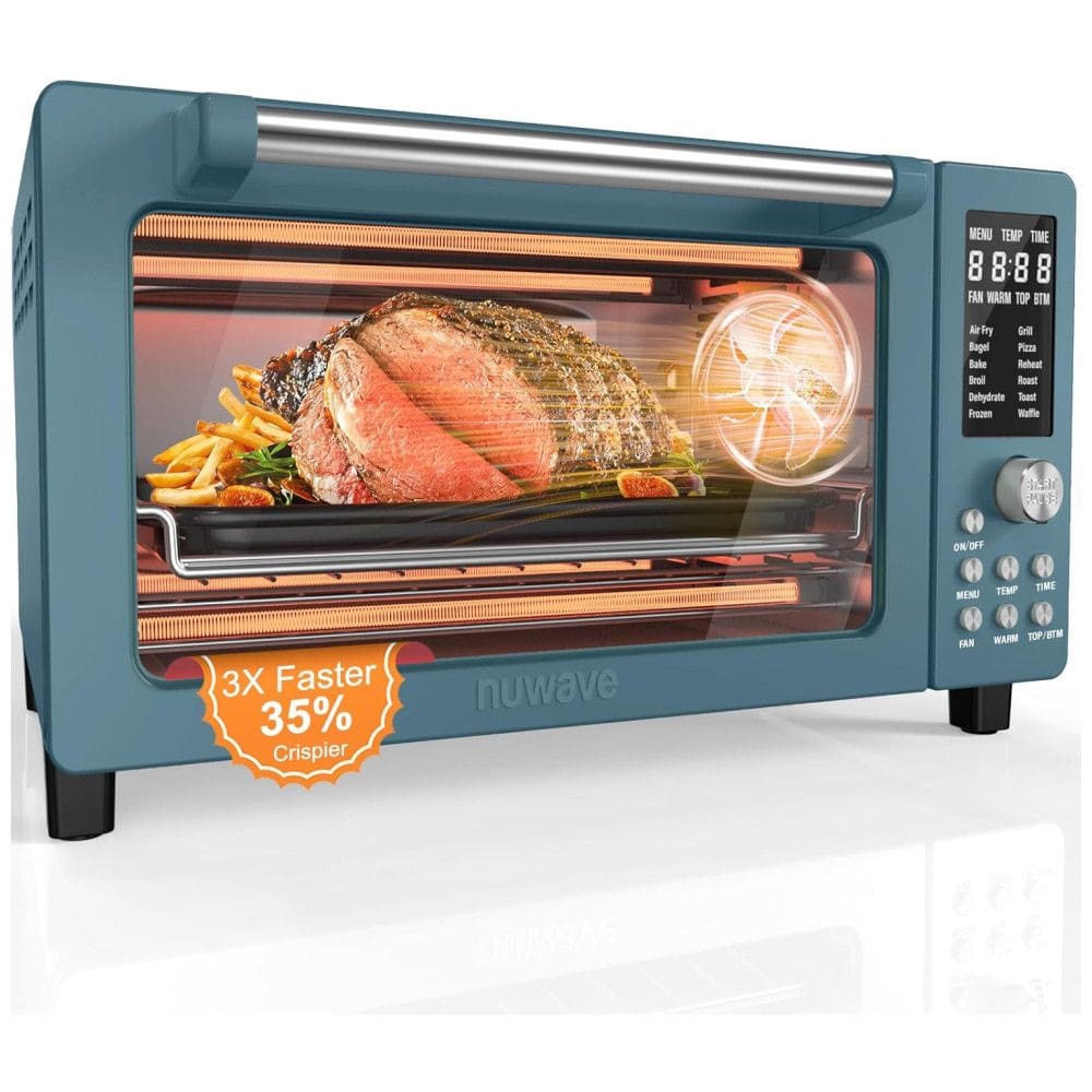 Forno Elétrico 12 em 1 com Capacidade de 19L, Material de Aço Inoxidável e Tela LCD, 110V 1800W, Nuwave, Azul
