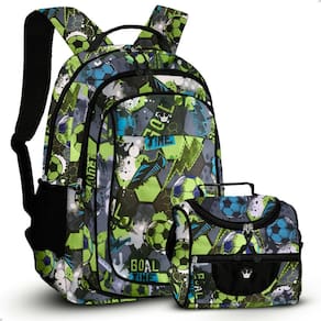 Kit Mochila Grande Escolar Bola + Lancheira Térmica Prática