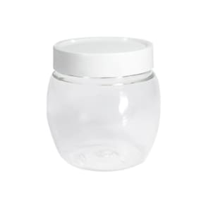 Pote Redondo Tasil De 250ml Com Tampa Branca