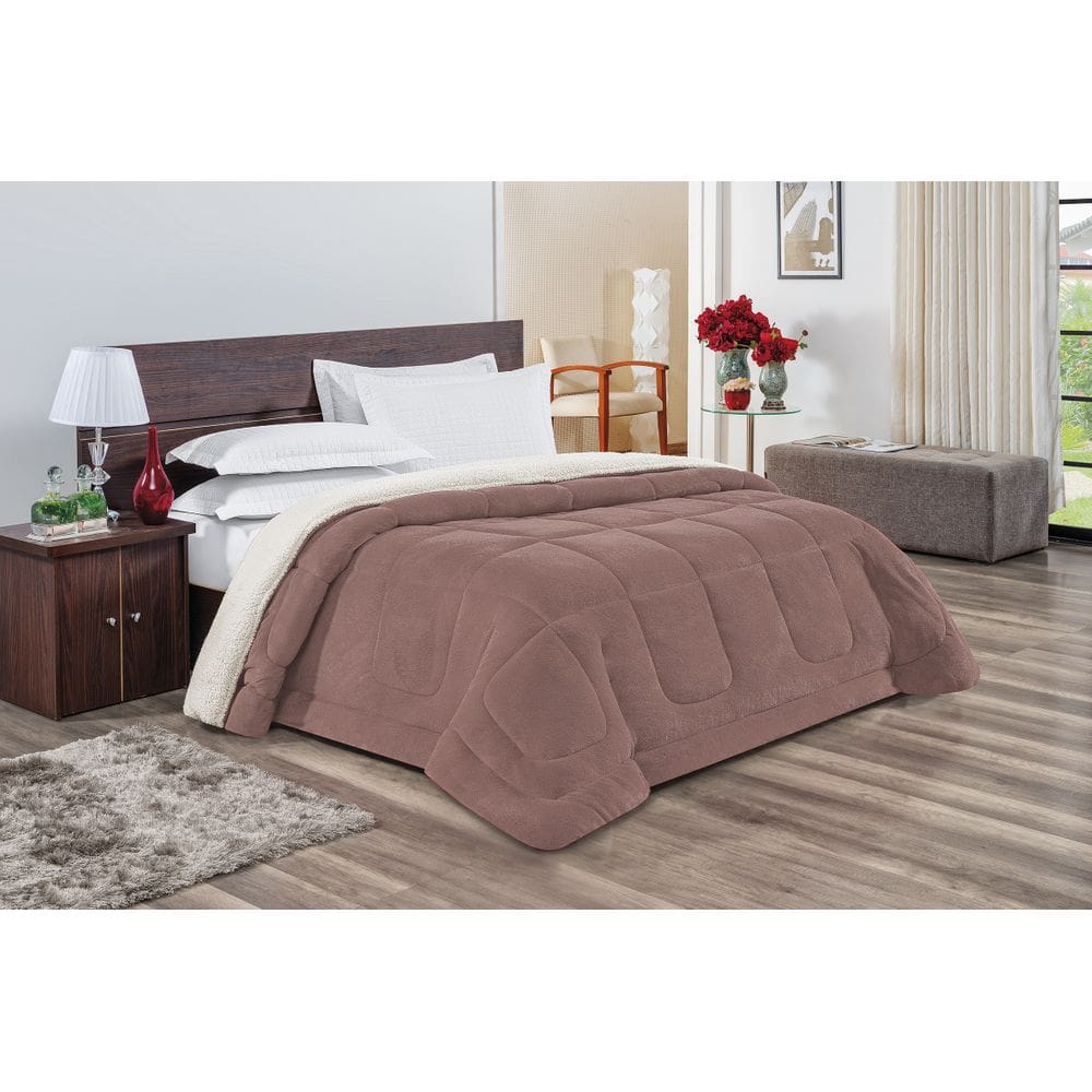 Coberdrom Everest Solteiro 1 Peça Rosê