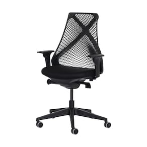 Cadeira Ergonômica Escritório Grid Diretor Preta Base Girató