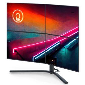 Suporte De Mesa Para 4 Monitores Até 24" Octoo CLIPWAY-4 (Prateado)
