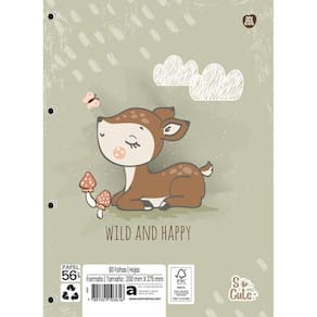Refil Caderno Argolado Universitário So Cute 80 Folhas Animativa 5115