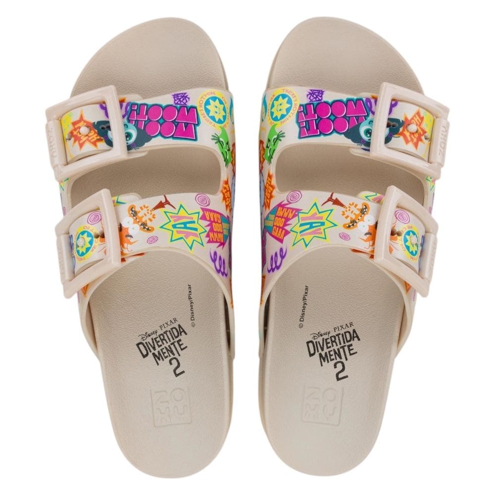 Chinelo Femino Slide Divertidamente 2 Moderno Flatform Zaxy