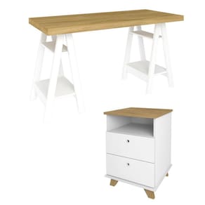 Conjunto Escritório Home: Escrivaninha 6056 + Gaveteiro 6134