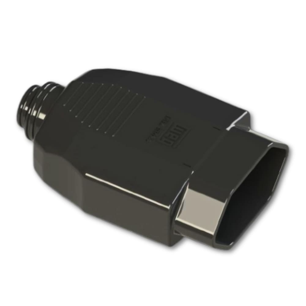 Plugue Fêmea 2P+T 10A 250Vca Preto